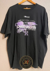 Vintage 2007 Colorado Rockies Jerzees T Shirt XL MLB Baseball Tee - Picture 1 of 4