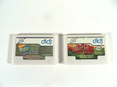 Leap Frog didj Cartridges Games Lot of 2 Nickelodeon Spongebob Disney Tinkerbell - Image 1 of 4
