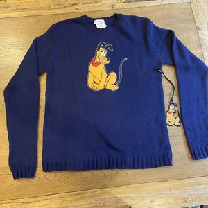 Disney Store Women's Goofy Navy Blue Sweater M NWT New Flaws See Photos - Picture 1 of 11