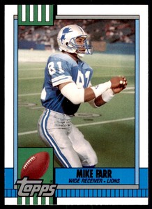 1990 TOPPS TRADED MIKE FARR ROOKIE . DETROIT LIONS #91T