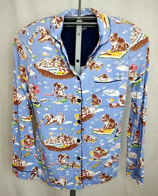 Nick & Nora Pajama Top Dog Bath Grooming Long Sleeve Shirt Size XS Purple - Image 1 of 4