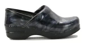 Zapatos zuecos Dansko Cosmic charol, para mujer, talla 37, negro azul, mármol Galaxy - Imagen 1 de 8