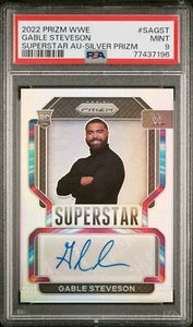 2022 Prizm WWE Gable Steveson Rookie RC Superstar Autographs Silver Prizm PSA 9 - Picture 1 of 2