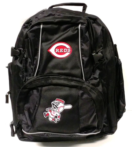 Cincinnati Reds Backpack Black Trooper Style School Book Bag Cover