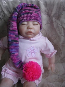 Baby-Zipfelmützchen für Neugeborene - Handarbeit - gestrickt - Bild 1 von 1