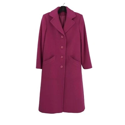 Fleurette Women's Magenta Belted Lined Overcoat Size 2 - Image 1 of 4