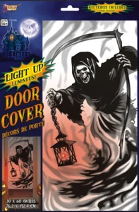 HALLOWEEN Party LEUCHTET Szene Setter Sensenmann Wand Tür Poster Tod Grusel - Bild 1 von 1