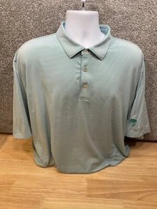 Peter Millar Poloshirt Herren 2XL blau gestreift Sommer Komfort Golf Freizeit LOGO - Bild 1 von 15
