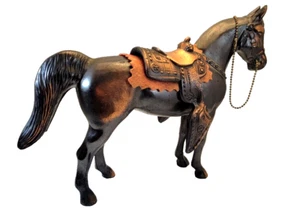 Rare Vintage 1950's Western Metal Horse With Removable Saddle & Felt Pad - Picture 1 of 10