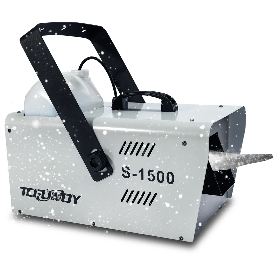 1500W Snow Machine Stage DJ Snow Flake Maker Effect Snowflake Machine Remote US - Image 1 of 4