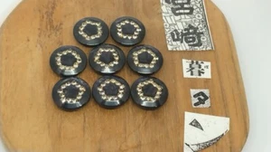 8pcs purple-colored 17mm bundle of resin buttons special vintage buttons - Picture 1 of 8