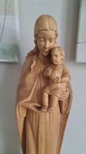 Große Marienstatue Maria mit Jesuskind 45 cm Holz geschnitzt - Bild 1 von 2