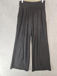 Pantalones cortos negros de pierna ancha elásticos fluidos Clara Sun Woo Lagenlook para mujer XS  - Imagen 1 de 9