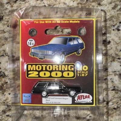 NEW-Atlas Motoring 2000 HO Scale - 1978 Ford Fairmont Wagon Black #30000036 - Image 1 of 4