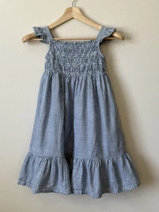 Hannah Anderson Mädchen 130 US 8 gesmoktes Nadelstreifen Twirl Kleid blau weiß maritim - Bild 1 von 6