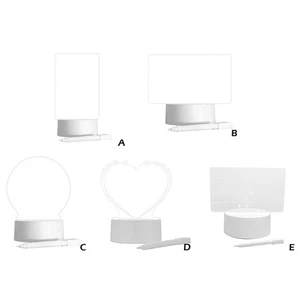 Home Office Decoration Lamp Message Board 5V 1A Acrylic LED Tranparent - Picture 1 of 60