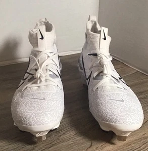 Scarpe da baseball Nike Alpha Huarache NXT metallo bianco nero DJ6517-101 da uomo taglia 8 - Foto 1 di 7