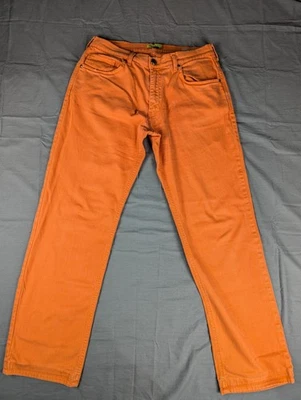 Pantalones de mezclilla Versace Jeans corte regular naranja 30x29 (etiqueta 32) hechos en Italia LEER Foto 1 de 4