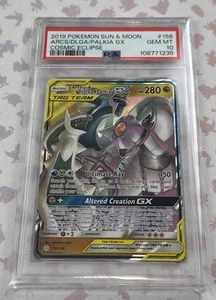PSA 10 Arceus & Dialga & Palkia GX 156/236 Sun & Moon Cosmic Eclipse Tag Team - Picture 1 of 5