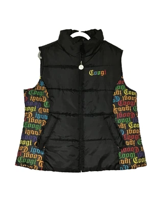 COOGI Puffer Vest Womens 2X Logomania Streetwear Hip Hop Colorful 90s Urban - Image 1 of 4