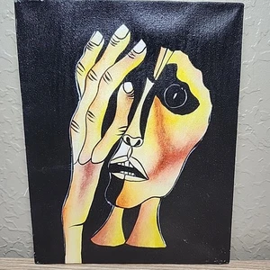 El Grito - Der Schrei Original Amateur Gemälde emuliert OSWALDO GUAYASAMIN  - Bild 1 von 13
