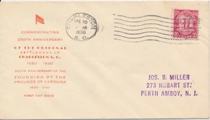 #683-5 Charleston South Carolina Red Unknown Possible add on First Day cover - Picture 1 of 1