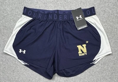 Under Armour Navy Midshipman Women's Running Shorts Size M Blue NWT - Image 1 of 4