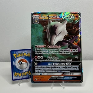 JUMBO Alolan Marowak GX Promoción de Gran Tamaño SM187 Arte Completo Holo Pokémon Juego de Cartas Coleccionables 2019 - Imagen 1 de 2
