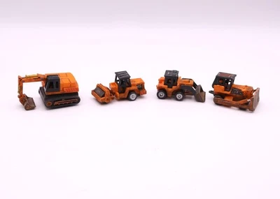 N Scale Lot of 4 Construction Vehicle Excavator Bulldozer Roller Digger Painted - Image 1 of 4