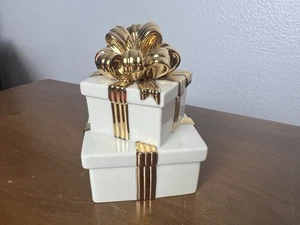 Lenox Fine Ivory China Goldband Geschenk Spieluhr Schmuckkästchen Andenken Spieluhr - Bild 1 von 7