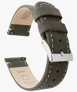 Barton Quick Release Espresso Leather Watch Band Strap 20mm Top Grain - Picture 1 of 9