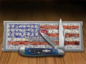 Case xx Peanut Knife Rogers Corn Cob Jigged Blue Bone Pocket 02802 - Picture 1 of 4