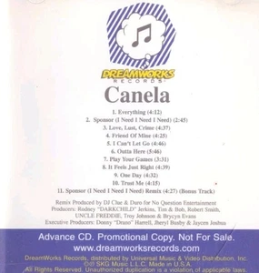 Canela (Cox) 2001 - Advance Promo - RARE CD - JLO - Darkchild - Picture 1 of 1