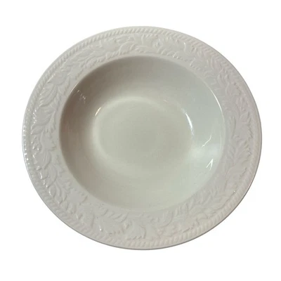 "Juego de 4 cuencos de gres sopa ensalada pasta 9"" blanco guirnalda 8837 de Sango" Foto 1 de 4