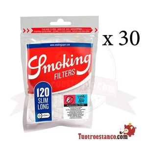Filtri Smoking Slim 6mm Lunghi Size XL Long 22mm 30 BUSTINE DA 120 FILTRI - Imagen 1 de 3