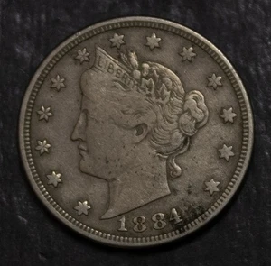 1884 Liberty "V" Nickel sehr schöne Details Lot 3050 - Bild 1 von 2