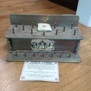 Carrito de Costura Hecho a Mano Pin Cojín Diseño De Colección Carrete de Hilo Almacenamiento - Imagen 1 de 11