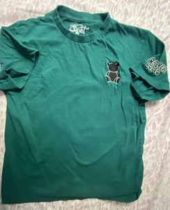 Eighty Eight Boys Shirt Size 14 Youth Teddy Bear Green Short Sleeve Casual - Picture 1 of 3