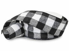 Black White Buffalo Plaid Wire Edged Ribbon 2-1/2" x 5 Yards Back In Stock!