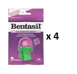Bentasil Throat Lozenges, Blackcurrant (20 Each) - Pack of 4 - FROM CANADA - Picture 1 of 1