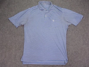 B Draddy Mens Shirt Medium Golf Blue White Cotton Spandex Stretch Timuquana CC - Picture 1 of 19