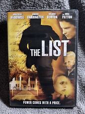 The List - DVD - Malcolm McDowell - Hilari Burton - Chuck Carrington -