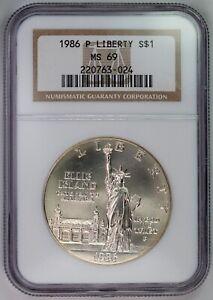 1986-P MS 69 NGC U.S / United States $1 Commemorative Liberty Dollar