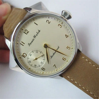 44mm Parnis Hand Winding Mechanical Men's Watch Causal Wristwatch Stainless Case - Image 1 of 4