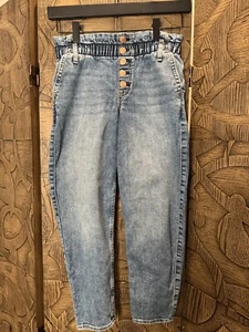 Abercrombie Kids High Rise Mini Mom Jeans Size 9/10 - Picture 1 of 6
