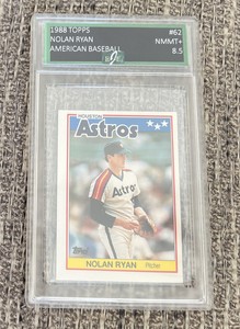 1988 Topps American Baseball #62 Nolan Ryan Tiffany EJE 8.5 GRADED