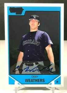 Casey Weathers 2007 Bowman Chrome Draft Picks Autograph #BDPP130 Rockies Rookie - Picture 1 of 1