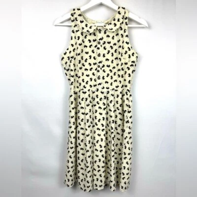 Criss Cross Shirtdress Scottie Dog Scottish Terrier Sleeveless Retro Small - Image 1 of 4