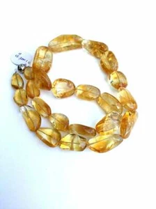 Collar de piedras preciosas naturales con caídas suaves de citrino - Imagen 1 de 10