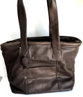 JMU James Madison University College of Business Brown Leather Tote Laptop Bag